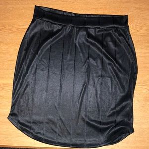 Black mini skirt